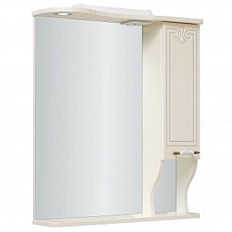 Шкаф зеркальный Runo Кантри 65 см крем
