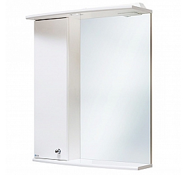 Шкаф зеркальный Runo Стандарт Ирис 55 см левый