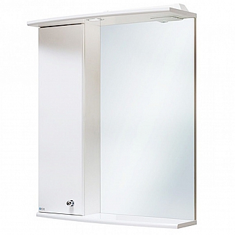 Шкаф зеркальный Runo Стандарт Ирис 55 см левый