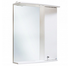 Шкаф зеркальный Runo Стандарт Ирис 55 см правый