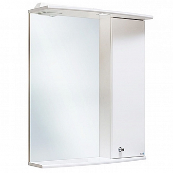 Шкаф зеркальный Runo Стандарт Ирис 55 см правый