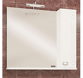 Шкаф зеркальный Санта Коралл 80 см правый