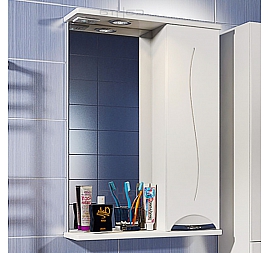 Шкаф зеркальный Санта Полис 50 см правый