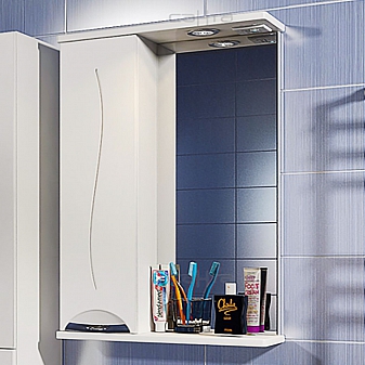 Шкаф зеркальный Санта Полис 60 см левый