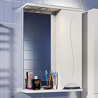 Шкаф зеркальный Санта Полис 60 см правый