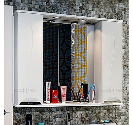 Шкаф зеркальный Санта Полис 85 см