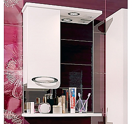 Шкаф зеркальный Санта Афины 50 см левый