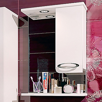 Шкаф зеркальный Санта Афины 50 см правый