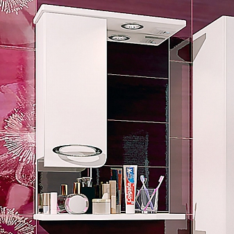 Шкаф зеркальный Санта Афины 60 см левый