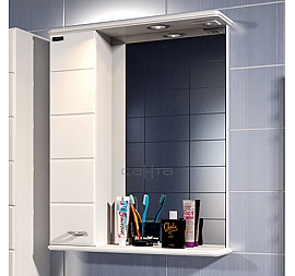 Шкаф зеркальный Санта Омега 107001 50 см левый