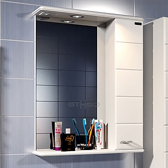 Шкаф зеркальный Санта Омега 107004 60 см правый