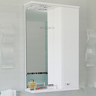 Шкаф зеркальный Санта Альтаир 50 см правый