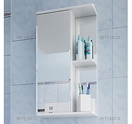 Шкаф зеркальный Санта Стандарт Ника 101080 40 см левый