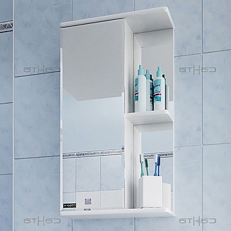 Шкаф зеркальный Санта Стандарт Ника 101080 40 см левый