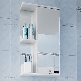 Шкаф зеркальный Санта Стандарт Ника 101081 40 см правый