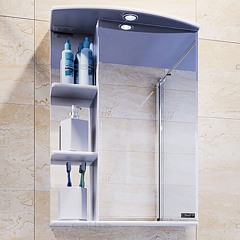 Шкаф зеркальный Санта Стандарт Ника 101083 40 см правый с подсветкой