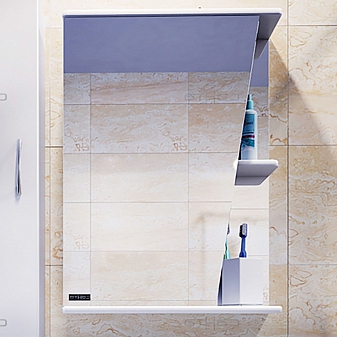 Шкаф зеркальный Санта Стандарт Акцент 50 см левый