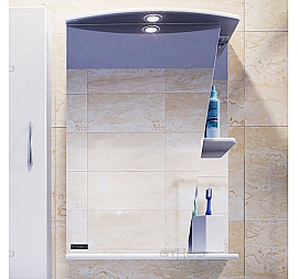 Шкаф зеркальный Санта Стандарт Акцент 50 см левый с подсветкой