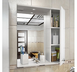 Шкаф зеркальный Санта Стандарт Прима 50 см правый