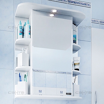 Шкаф зеркальный Санта Стандарт Герда 101018 50 см с подсветкой