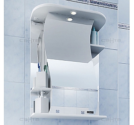 Шкаф зеркальный Санта Стандарт Лира 50 см с подсветкой