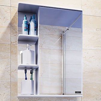 Шкаф зеркальный Санта Стандарт Ника 101085 50 см правый