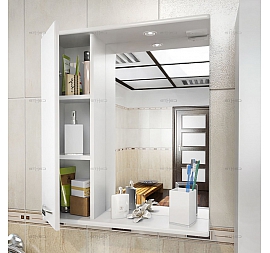 Шкаф зеркальный Санта Стандарт Прима 60 см левый