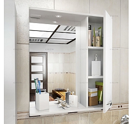 Шкаф зеркальный Санта Стандарт Прима 60 см правый