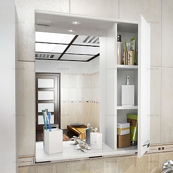 Шкаф зеркальный Санта Стандарт Прима 60 см правый