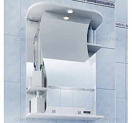 Шкаф зеркальный Санта Стандарт Лира 101065 60 см с подсветкой
