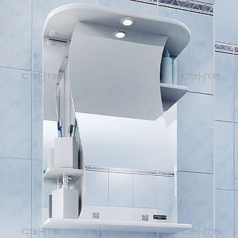 Шкаф зеркальный Санта Стандарт Лира 101065 60 см с подсветкой