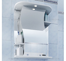 Шкаф зеркальный Санта Стандарт Лира 65 см с подсветкой