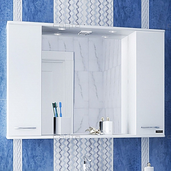 Шкаф зеркальный Санта Стандарт Прима 100 см