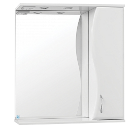 Шкаф зеркальный Style Line Эко Волна Панда 55 см с подсветкой