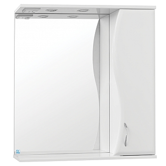 Шкаф зеркальный Style Line Эко Волна Панда 55 см с подсветкой