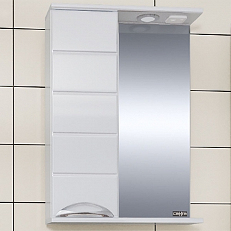 Шкаф зеркальный Санта Родос 106013 50 см левый