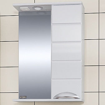 Шкаф зеркальный Санта Родос 106014 50 см правый