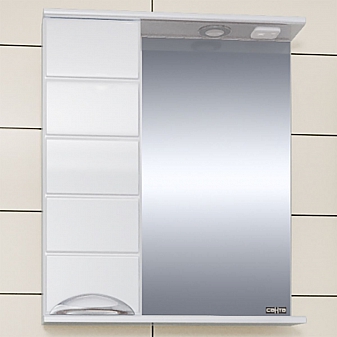 Шкаф зеркальный Санта Родос 106015 60 см левый