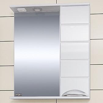 Шкаф зеркальный Санта Родос 106016 60 см правый