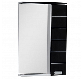 Шкаф зеркальный Aquanet Доминика 55 см черно-белый