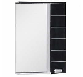 Шкаф зеркальный Aquanet Доминика 60 см черно-белый