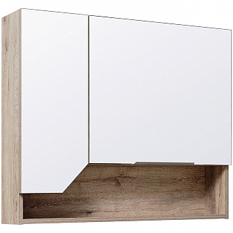Шкаф зеркальный Runo Родос 85 см левый