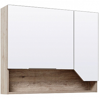 Шкаф зеркальный Runo Родос 85 см правый