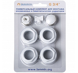Универсальный монтажный комплект для радиаторов отопления Lammin 3/4"
