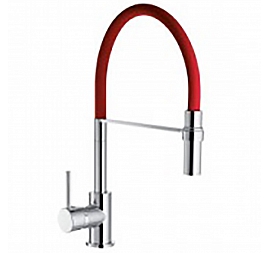 Смеситель для кухни Aquanet Kitchen FF6215-red