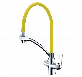 Смеситель для кухни Lemark Comfort LM3070C-Yellow
