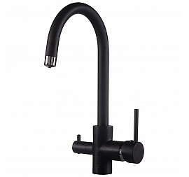 Смеситель для кухни Rossinka Z35-28-Black черный
