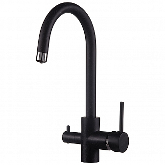 Смеситель для кухни Rossinka Z35-28-Black черный