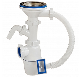 Сифон для кухонной мойки Orio A-4012 3 1/2"х40 мм с переливом