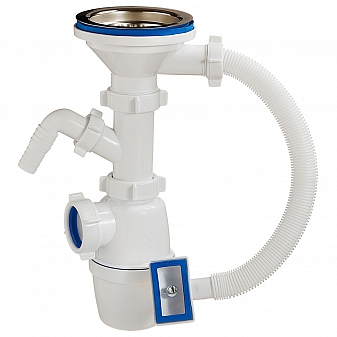 Сифон для кухонной мойки Orio A-4012 3 1/2"х40 мм с переливом